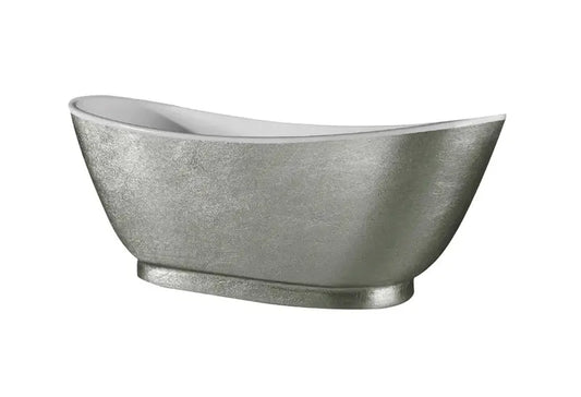 vrijstaand bad Silvercreek 175 cm Zilver Glans wit SaniSupreme