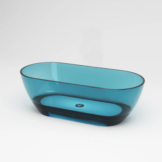vrijstaand ligbad Blue 170 cm Doorzichtig SaniSupreme