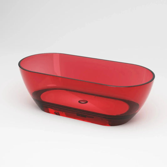 vrijstaand ligbad Transpa Red 170 cm Rood SaniSupreme