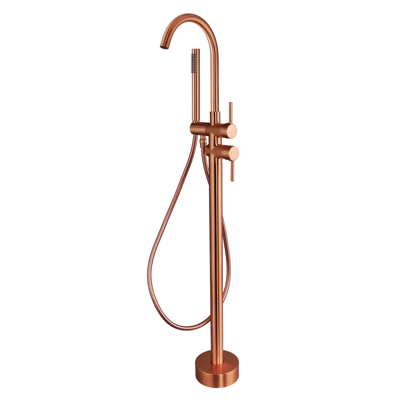 SaniSupreme Badkraan AquaVario® Copper vrijstaand model met handdouche geborsteld koper Sanisupreme