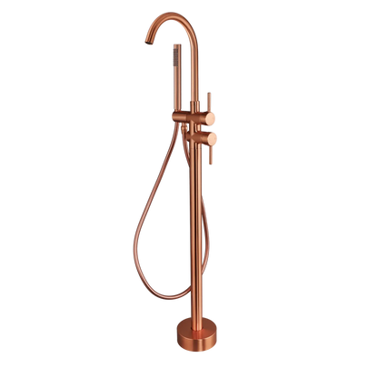 SaniSupreme Badkraan AquaVario® Copper vrijstaand model met handdouche geborsteld koper Sanisupreme