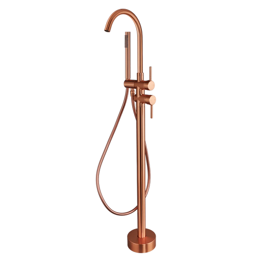 SaniSupreme Badkraan AquaVario® Copper vrijstaand model met handdouche geborsteld koper Sanisupreme