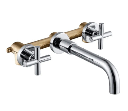 Wastafel kraan Bologna chroom inbouw 2 kranen Type I