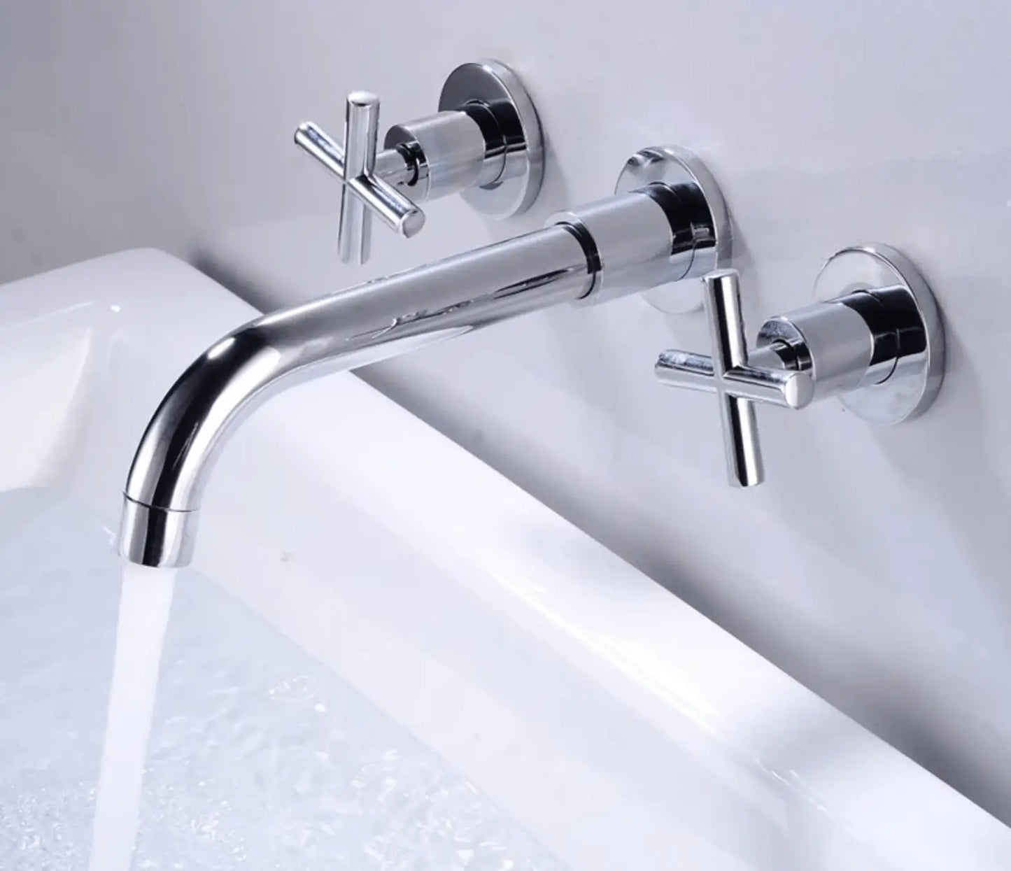 Wastafel kraan Bologna chroom inbouw 2 kranen Type I