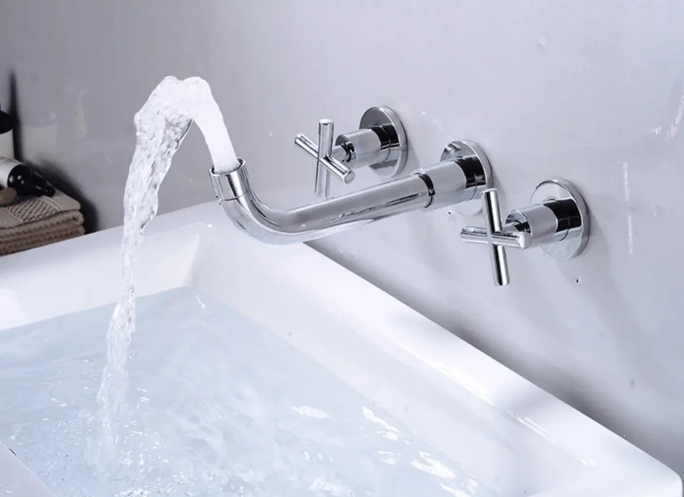 Wastafel kraan Bologna chroom inbouw 2 kranen Type I