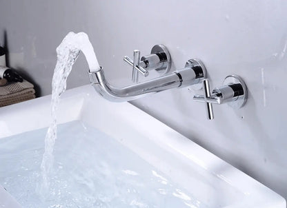 Wastafel kraan Bologna chroom inbouw 2 kranen Type I