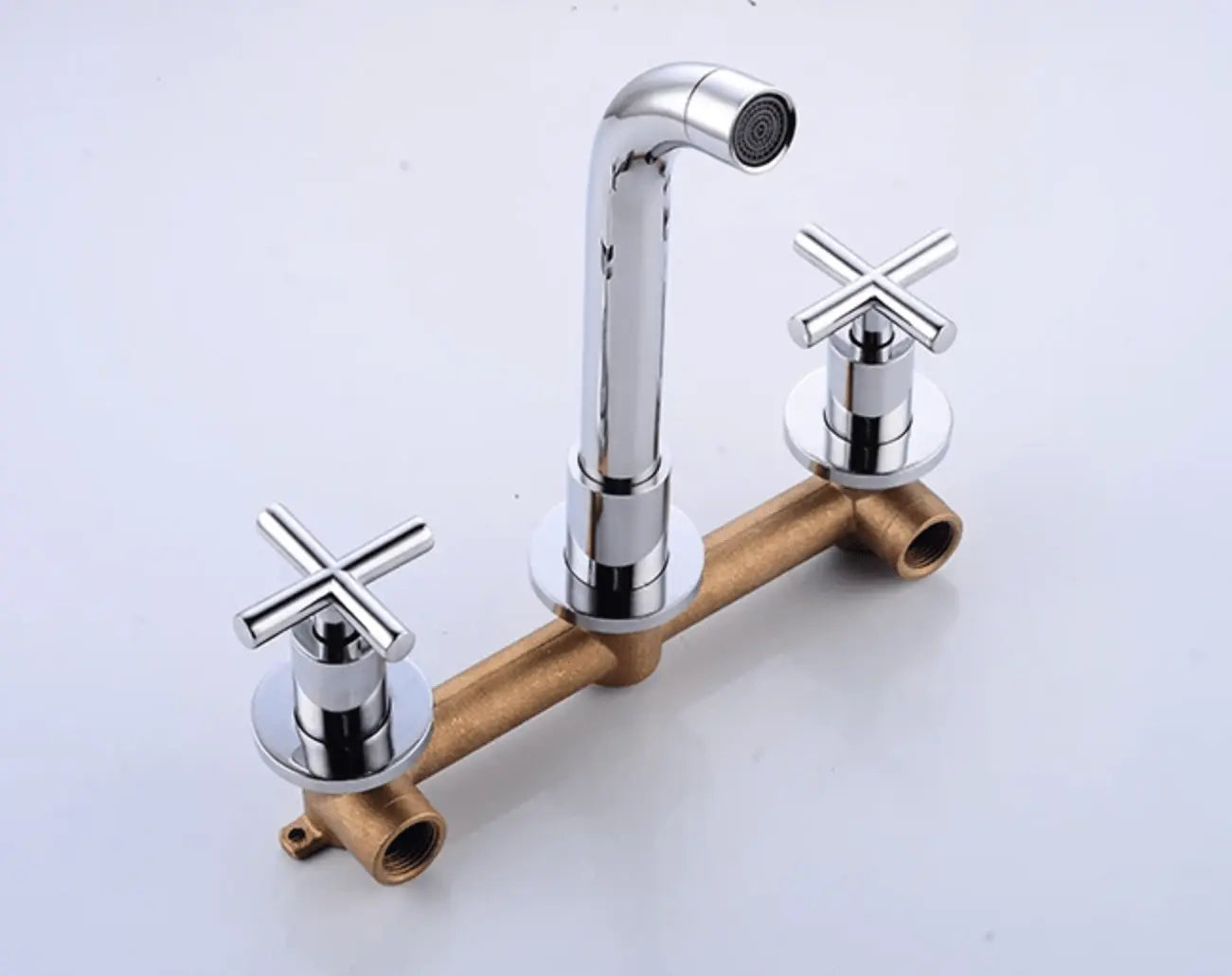 Wastafel kraan Bologna chroom inbouw 2 kranen Type I