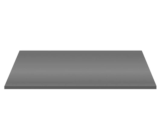 Wastafelblad Wastafelblad MDF (152.4X45.5X2.6 CM) - Glanzend Grijs