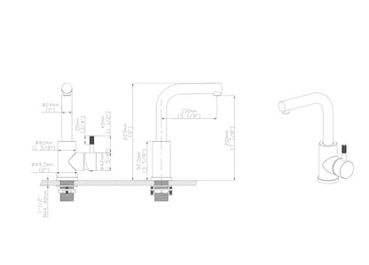 SaniSupreme Wastafelkraan Stria Geborsteld Goud PVD-Coating Cold-start met draaibare uitloop Sanisupreme