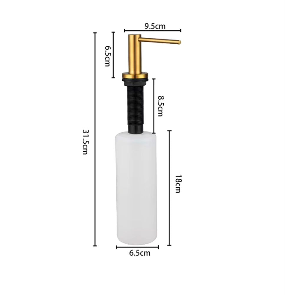 SaniSupreme® built-in soap dispenser brass stainless steel