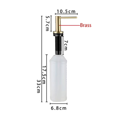 SaniSupreme® built-in soap dispenser brass stainless steel