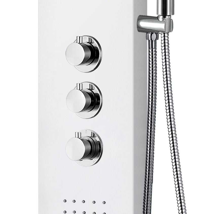 SaniSupreme massage shower panel Creavit Aloni 160x20x7 cm white