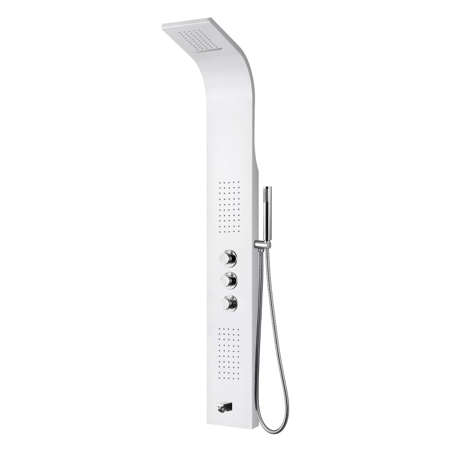 SaniSupreme massage shower panel Creavit Aloni 160x20x7 cm white