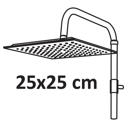 SaniSupreme® Differnz Thermoline Doucheset Regendouche Thermostaat Vierkant mat zwart Sanisupreme
