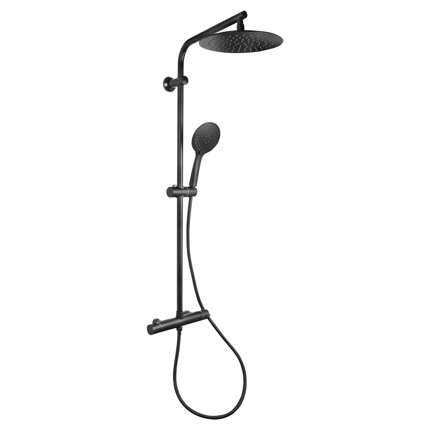 SaniSupreme® Differnz Thermoline Doucheset Regendouche Thermostaat mat zwart Sanisupreme