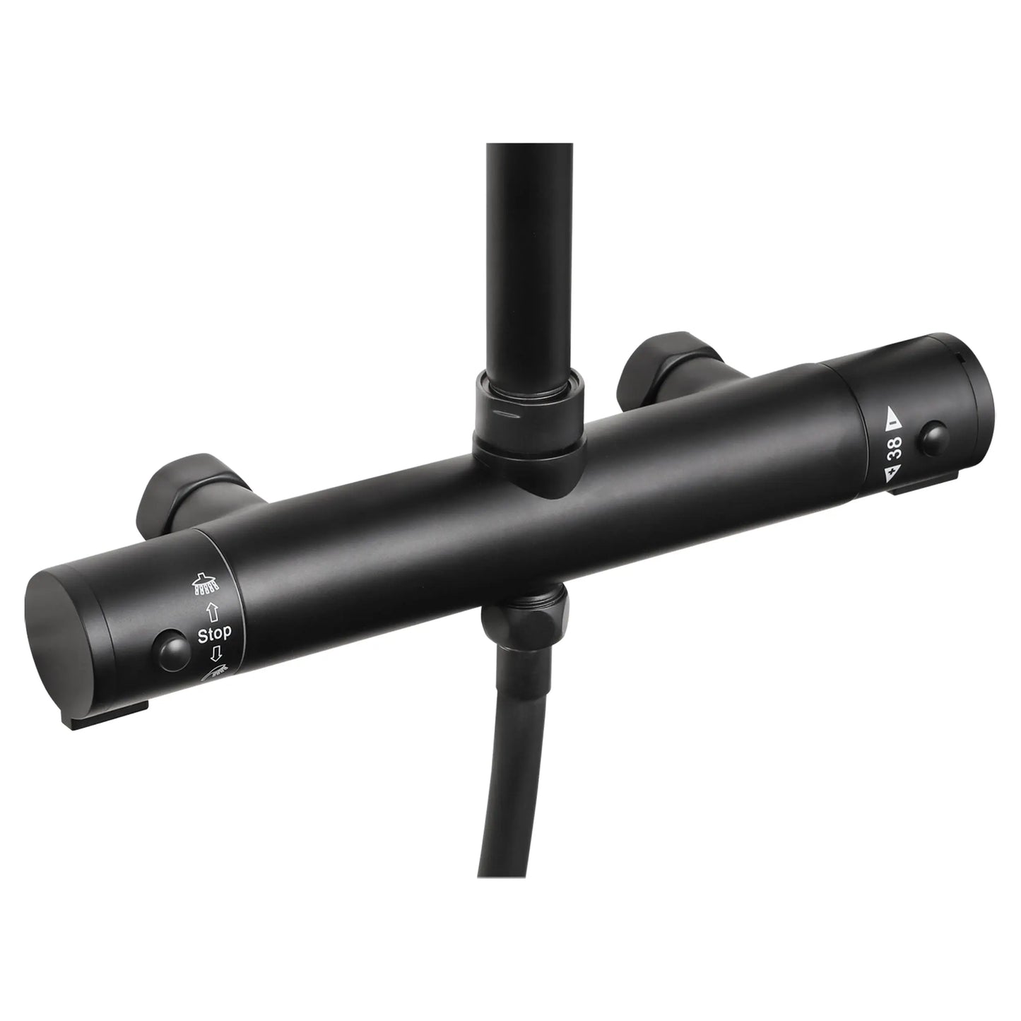 SaniSupreme® Differnz Thermoline Doucheset Regendouche Thermostaat mat zwart Sanisupreme