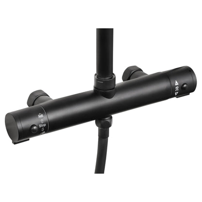 SaniSupreme® Differnz Thermoline Doucheset Regendouche Thermostaat mat zwart Sanisupreme