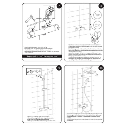 SaniSupreme® Differnz Thermoline Doucheset Regendouche Thermostaat mat zwart Sanisupreme