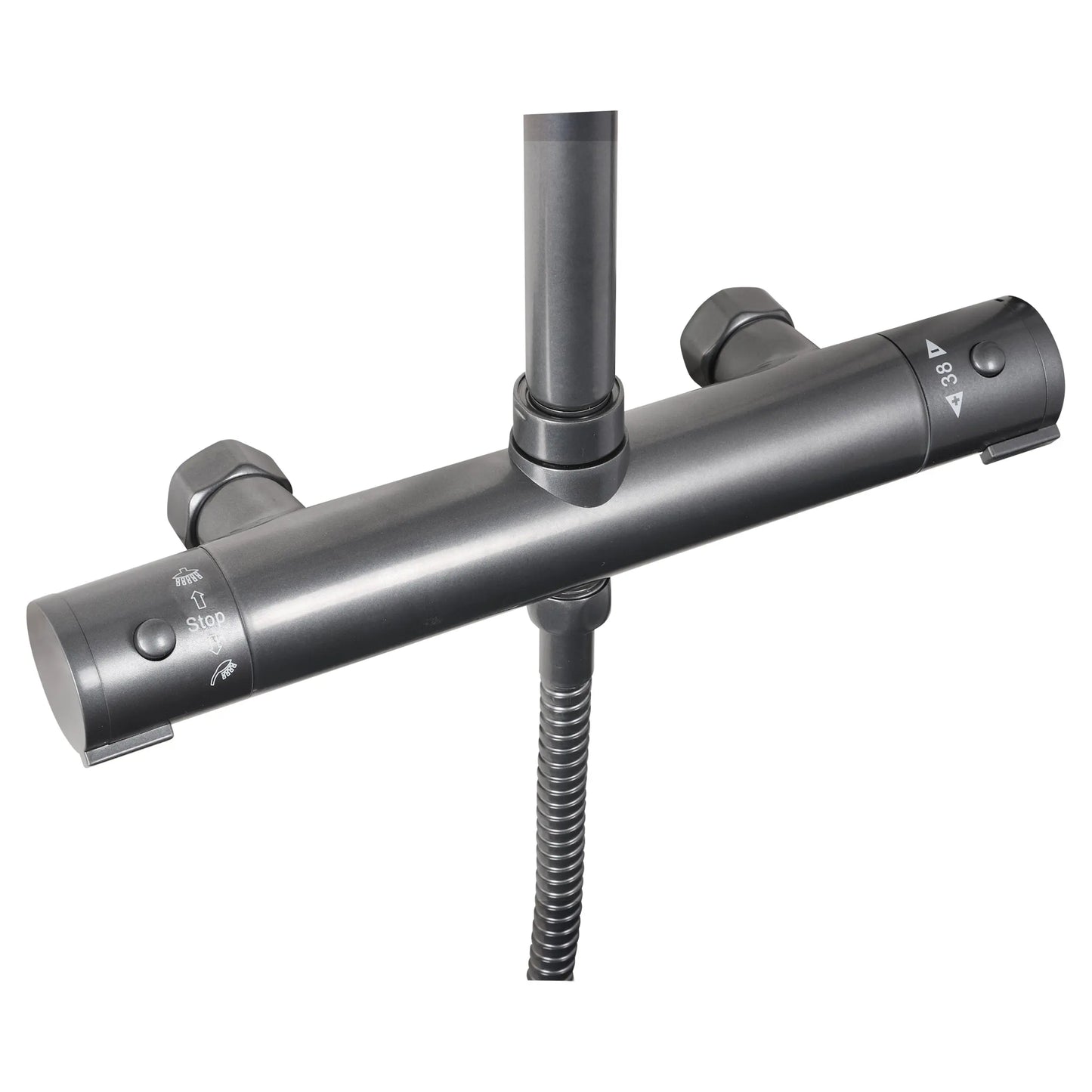 SaniSupreme® Differnz Thermoline Doucheset Regendouche Thermostaat Gun metal Sanisupreme