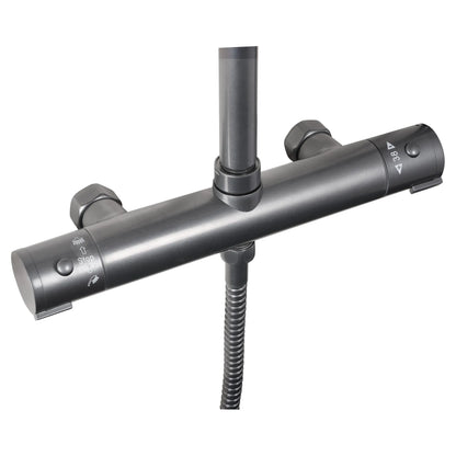 SaniSupreme® Differnz Thermoline Doucheset Regendouche Thermostaat Gun metal Sanisupreme