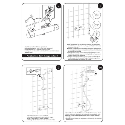 SaniSupreme® Differnz Thermoline Doucheset Regendouche Thermostaat Wit Sanisupreme
