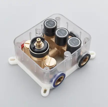 SaniSupreme® SmartPulse Plafond Thermostatische Doucheset Alicante 3 weg 30 cm regendouche vierkant mat zwart Sanisupreme