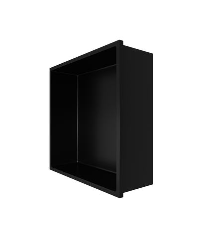 Inbouwnis badkamer douche RVS mat zwart 30x30x10cm