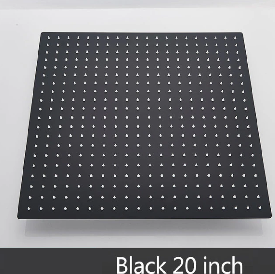 SaniSupreme Regendouche kop Plafond |mat zwart| vierkant| 50 cm|20 inch