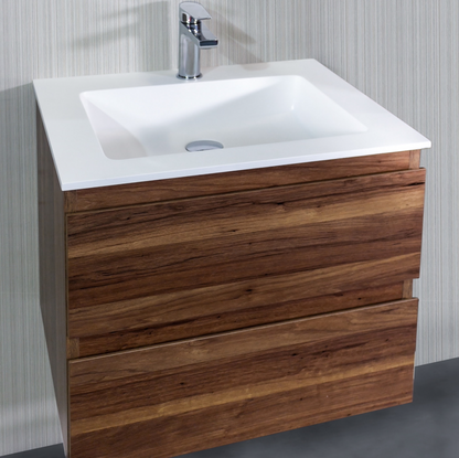 SaniSupreme® Aloni Bathroom Furniture Sally 80 Oak ceramic washbasin white