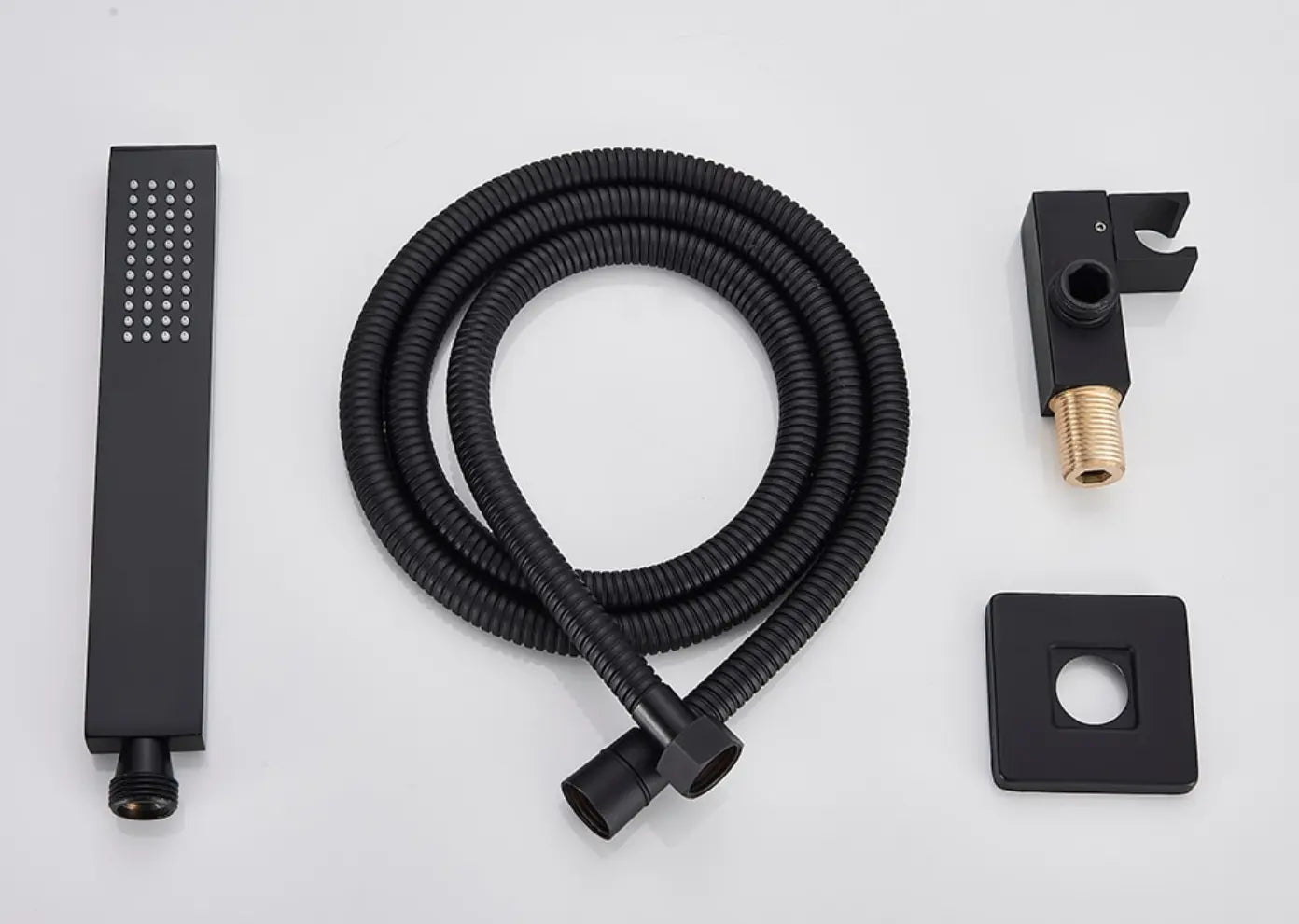 SaniSupreme Doucheset Bolivia Premium 10 inch 25 cm. regendouche vierkant 2-weg zwart inbouw Sanisupreme