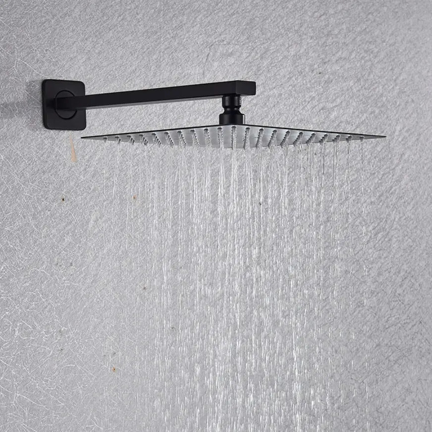 SaniSupreme Doucheset Bolivia Premium 10 inch 25 cm. regendouche vierkant 2-weg zwart inbouw Sanisupreme