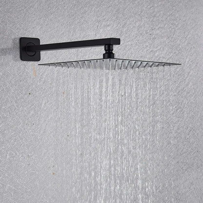 SaniSupreme Doucheset Bolivia Premium 10 inch 25 cm. regendouche vierkant 2-weg zwart inbouw Sanisupreme