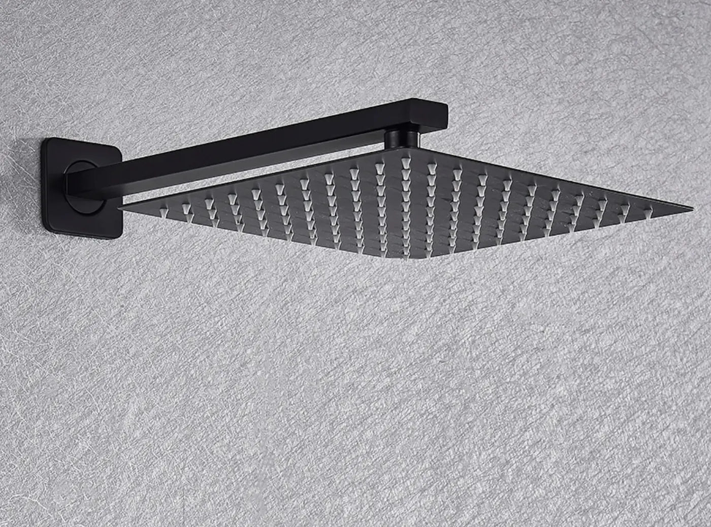 SaniSupreme Doucheset Bolivia Premium 10 inch 25 cm. regendouche vierkant 2-weg zwart inbouw Sanisupreme