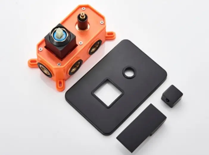 SaniSupreme Doucheset Bolivia Premium 10 inch 25 cm. regendouche vierkant 2-weg zwart inbouw Sanisupreme