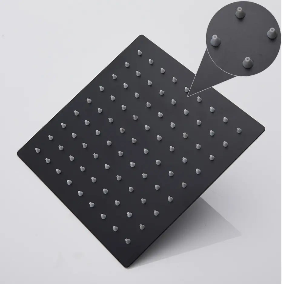 SaniSupreme Doucheset Bolivia Premium 10 inch 25 cm. regendouche vierkant 2-weg zwart inbouw Sanisupreme