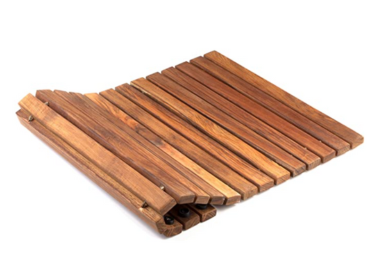 SaniSupreme SuperiorLine Teak badmat rechthoek oprolbaar 40 x 60 cm