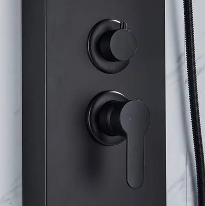 ACTIE Douchepaneel Regendouche SaniSupreme® Capri mat zwart met LED verlichting