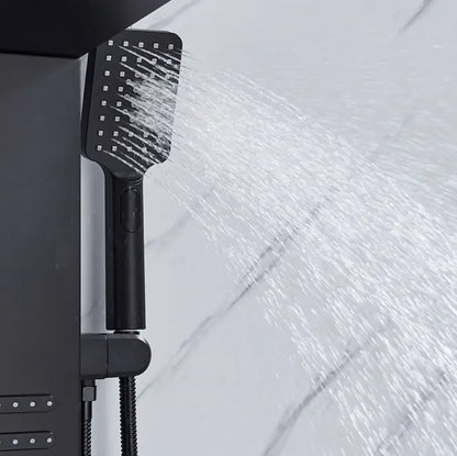 ACTIE Douchepaneel Regendouche SaniSupreme® Capri mat zwart met LED verlichting