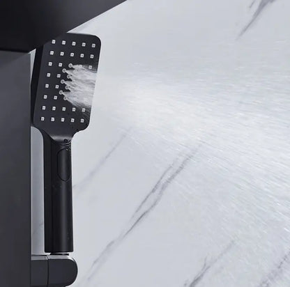 ACTIE Douchepaneel Regendouche SaniSupreme® Capri mat zwart met LED verlichting