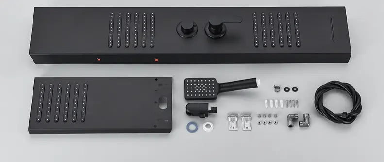 ACTIE Douchepaneel Regendouche SaniSupreme® Capri mat zwart met LED verlichting