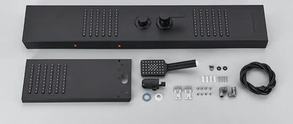 ACTIE Douchepaneel Regendouche SaniSupreme® Capri mat zwart met LED verlichting