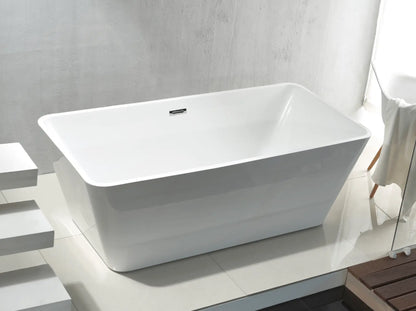 AKTIE SaniSupreme Aloni vrijstaand bad Quadro acryl 180 x 80 cm wit glans
