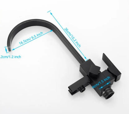 AKTIE SaniSupreme Badkraan Florence vrijstaand model met handdouche mat zwart