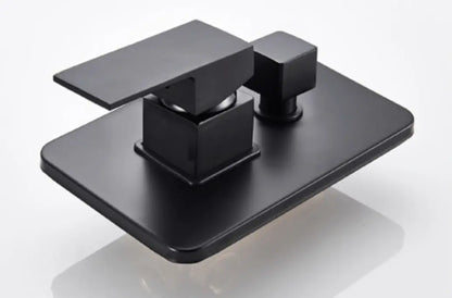 AKTIE SaniSupreme Doucheset Costa Rica 30 cm. regendouche vierkant 2 - weg zwart inbouw