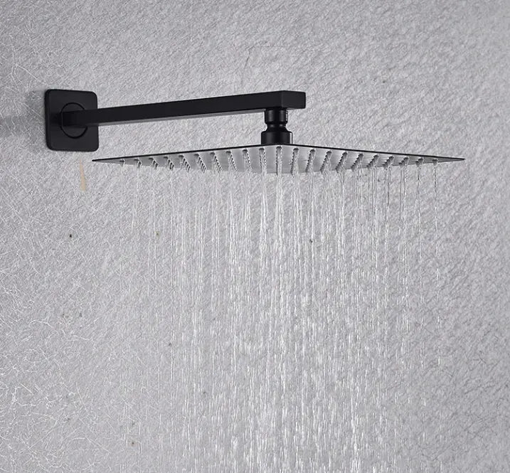 AKTIE SaniSupreme Doucheset Costa Rica 30 cm. regendouche vierkant 2 - weg zwart inbouw