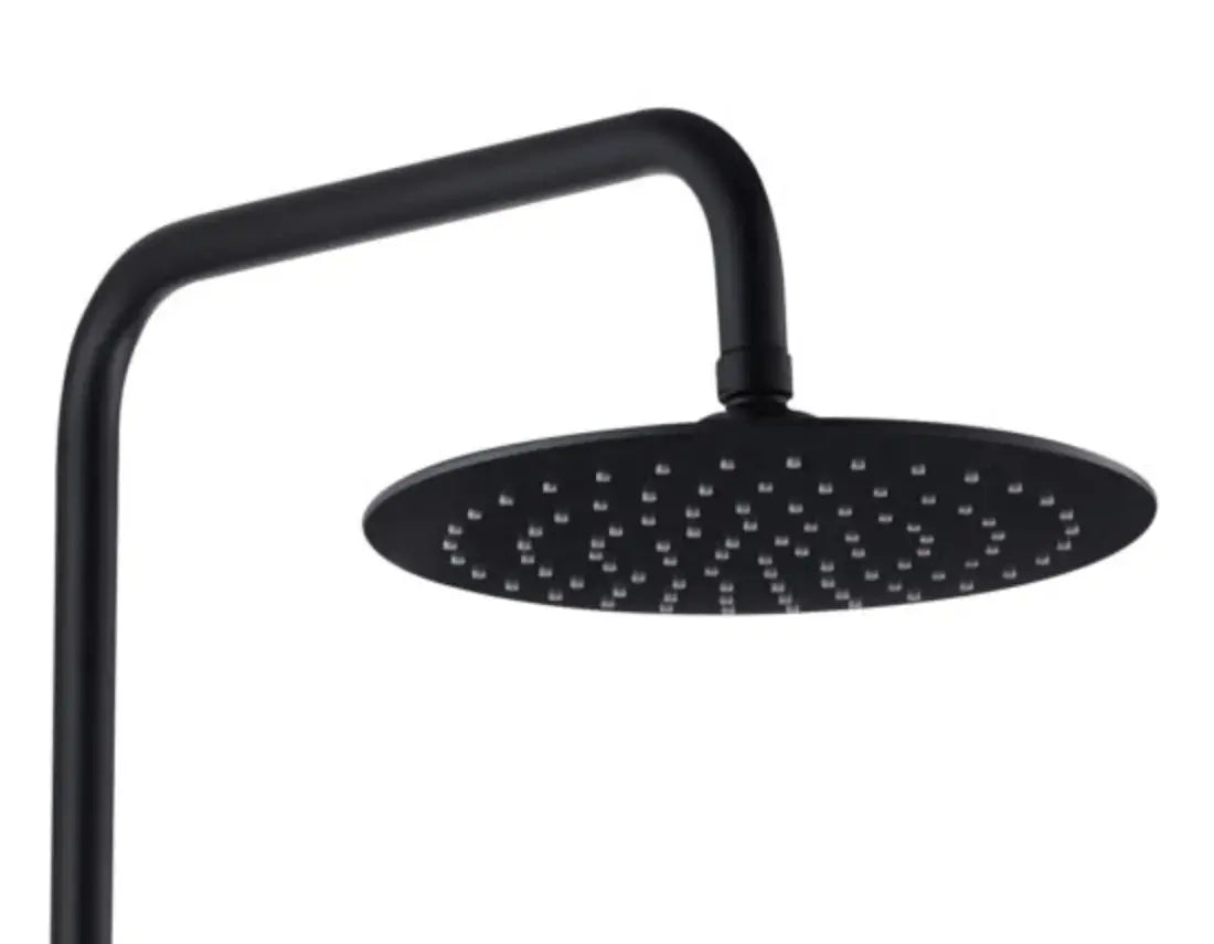 AKTIE SaniSupreme Livorno opbouw doucheset 8 inch regendouche thermostatisch mat zwart rond