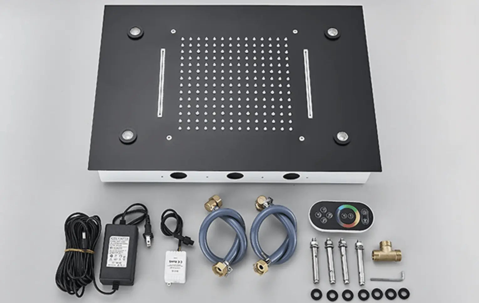 AKTIE SaniSupreme® SmartPulse Plafond LED Remote Regendouche Inbouw La Paz 50 x 36 cm zwart