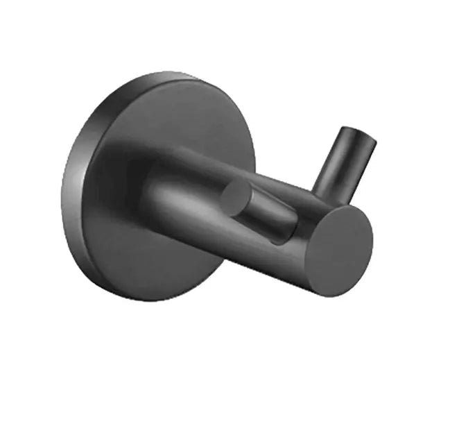 Aloni muurhaak dubbel Badkamer handdoekhaak gunmetal