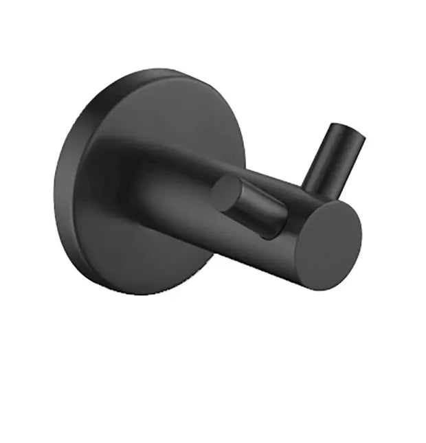 Aloni muurhaak dubbel Badkamer handdoekhaak mat zwart