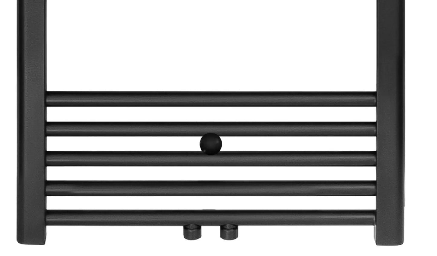 Badkamer Radiator Handdoekverwarming 1200 x 400 Blackline mat zwart